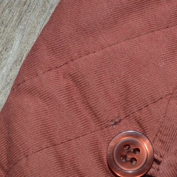 Anthropologie S Rust Quilted Hooded Vest - Picture 10 of 11